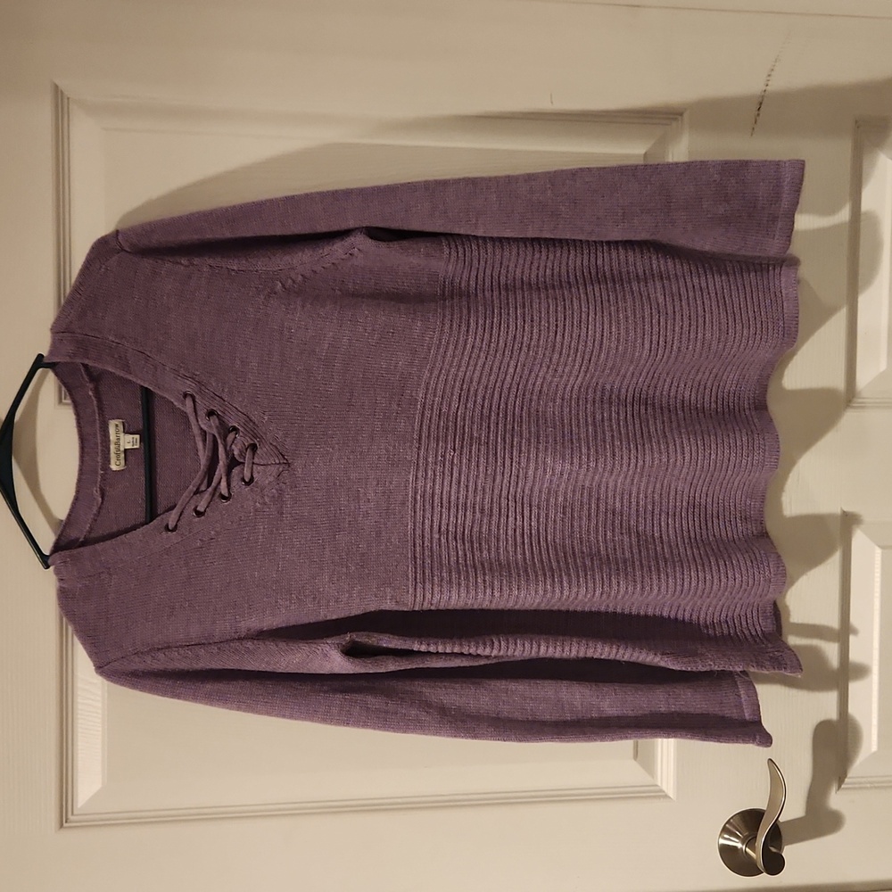 Croft & Barrow Purple Crew Neck Sweater
